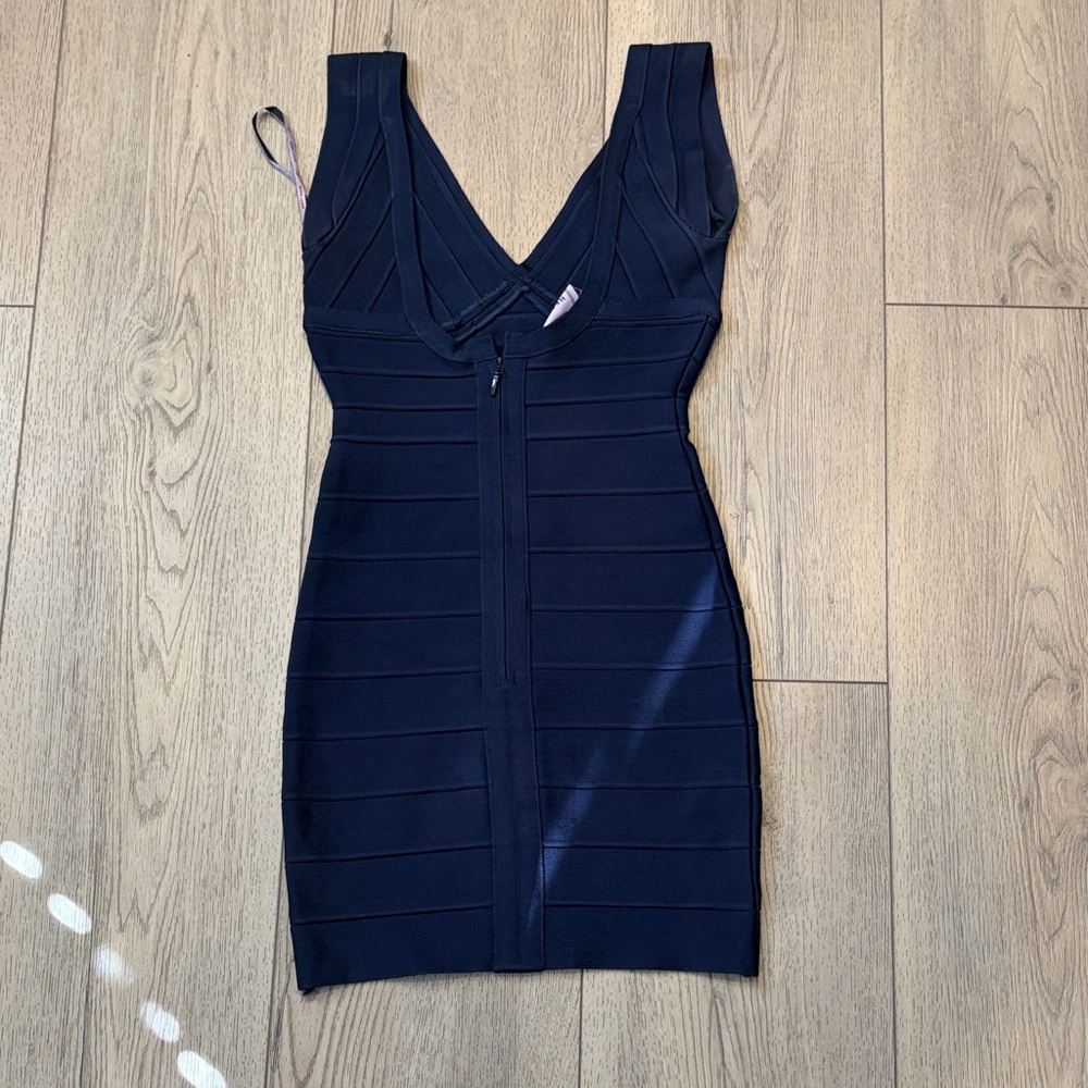 Herve Leger Navy Blue mini Dress - Picture 4 of 6